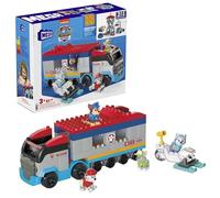 MEGA Bloks La Patrulla Canina Paw Patroller Camión patrullero de bloques de construcción con 4 personajes de Paw Patrol, 75 piezas, juguete +1 año (Mattel HJN73)