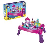 Mega Bloks Mesa construye y aprende Color Rosa Bloques de construcción de Juguete para bebé +1 año (Mattel FFG22)