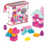 MEGA BLOKS Set De Bolsa De Construcción Con 60 Piezas, Rosa