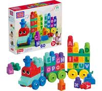 Mega Bloks Tren de Aprendizaje ABC, jueguete de construcción para bebé +1 año (Mattel DXH35)