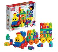 Mega Bloks Tren Musical ABC, Juguete de construcción para bebé +1 año (Mattel FWK22)