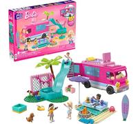 Mega Construx Barbie Aventuras en la Autocaravana con Bloques de construcción, Mini muñecas y Accesorios, Juguete +5 años (Mattel HPN80)