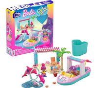 MEGA Construx Bloques Barbie Color Reveal Aventura con delfines, muñecas revelan color, 122 piezas