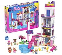 Mega Construx Barbie Color Reveal Dreamhouse Casa con Bloques de construcción con 8 Habitaciones modulares, Mini muñecas Que revelan su Color en Agua y Accesorios, Juguete +5 años (Mattel HHM01)