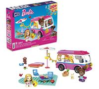 Mega Construx Barbie Supercaravana de aventuras, muñecas y coche de juguete de bloques de construcción con accesorios (Mattel GWR35)