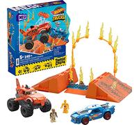 Mega Construx Hot Wheels Monster Trucks Pista Tiger Shark Coches con Set de Juego de Bloques de construcción con Accesorios, Juguete +5 años (Mattel HKF88)