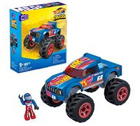 Mega Construx Hot Wheels Monster Trucks Race Ace Coche de Bloques de construcción con Figura, Juguete para niños +5 años (Mattel HDJ93)