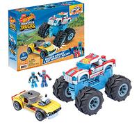 Mega Construx Monster Trucks Pack 2 Coches de Juguete de Bloques de construcción, Incluye 2 Figuras, para niños +5 años (Mattel GYG22)