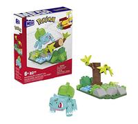 MEGA Construx Pokemon Bulbasaur Diversión en el Bosque Constructor de Aventuras Set pequeño de Bloques de construcción con Personaje, 79-81 Piezas, Juguete 6 años (Mattel HDL77)