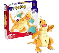 MEGA Construx Pokémon Dragonite, 388 bloques y juego de construcción con movimiento, juguete +7 años (Mattel HKT25)