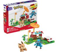 MEGA Construx Pokemon Picnic Poke Puff Constructor de aventuras Set de bloques de construcción con dos personajes, juguete +6 años (Mattel HDL80)