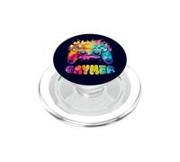 Mega Cooler farbenfroher GAYMER Print PopSockets PopGrip para MagSafe
