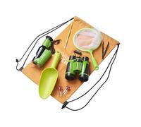 Mega Explorer Kit para niños - Juego de aventura al aire libre 9 piezas con microscopio y binoculares | Juguete de aprendizaje STEM con bolsa de almacenamiento | Pilas incluidas