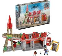 Mega Fallout Figuras de acción y Juguetes de construcción, Parada de Camiones Red Rocket con 824 Piezas, 2 Personajes articulados y Accesorios, para coleccionistas, HXT00