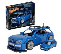 MEGA Hot Wheels Audi Avants RS2 Coche de juguete descapotable de 357 bloques de construcción, incluye vehículo die-cast, juguete de colección, +13 años (HRY19)