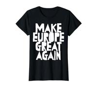 Mega - Make Europe Great Again Camiseta gráfica económica, Mujer, Negro, M