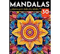 Mega mandalas | colorea increíbles patrones para adultos | pinta sencillos diseños circulares | Arte, naturaleza y espiritualidad viva | cuaderno ... sencillos y circulares | dedicado a Megan