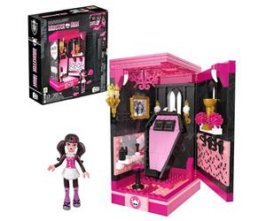 MEGA Monster High Terrocripta de Draculaura, Set de bloques de construcción que se abre como un libro con figura de acción, nook book, 301 piezas, juguete regalo para niños y niñas +13 años, HXJ88