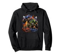 Mega Monster Trucks Car Crush Mayhem Arena Sudadera con Capucha