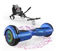 MEGA MOTION Hoverboards con Hoverkart para Niños, Hoverboards 6,5 pulgadas con altavoz Bluetooth, con Luces LED, Regalo para Niños