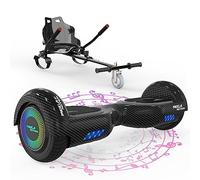 MEGA MOTION Hoverboards con Hoverkart para Niños, Hoverboards 6,5 pulgadas con altavoz Bluetooth, con Luces LED, Regalo para Niños