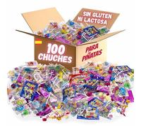 Mega Pack 100 Aprox Chuches Cumpleaños. Chuches Relleno Piñata. Sin Gluten Sin Lactosa. Bolsa para Cumpleaños. Gominolas. Golosinas. Pack Relleno Piñatas Infantiles para Comunion.