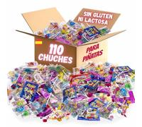 Mega Pack 110 Aprox Chuches Cumpleaños. Chuches Relleno Piñata. Sin Gluten Sin Lactosa. Bolsa para Cumpleaños. Gominolas. Golosinas. Pack Relleno Piñatas Infantiles para Comunion.
