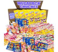 Mega Pack Chuches 100 Uds - 100% Calidad y Marcas TOP en Chuches y Golosinas para Cumpleaños, Halloween, Día de la Madre, Piñatas o Fiestas Infantiles - Surtido de Chuches, Gominolas, Golosinas