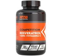 MEGA PLUS Competition Resveratrol 100 mg + Zinc + Vitamina C 60 Cápsulas | Suplemento Antioxidante con Extracto de Polygonum 98% - Protege del Estrés Oxidativo y Sistema Inmune