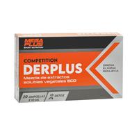 MEGA PLUS Derplus Competition Diurético Detox en Ampollas 20 x 10 ml | Extractos Depurativos y Drenantes con Cardo Mariano, Diente de León y Alcachofa - Sabor Anís - para Retención de Líquidos