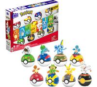 Mega Pok? Mon Trainer Starter Pack 8 Pokeballs con personajes 191 bloques de construccin incluye Bulbasaur Charmander Squirtle y Pikachu, entre
