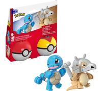 MEGA Pokémon Building Toys Set Squirtle & Cubone with 45 Pieces, 2 Poseable Char