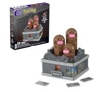 Mega Pokemon Dugtrio Mini en Movimiento 350 Bloques de construcción, Juguete para coleccionistas +13 años (Mattel HTH73)