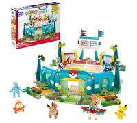 MEGA Pokémon Estadio de entrenamiento Set figuras de acción con 5 personajes, 1101 bloques de construcción, juguete +8 años (HWR82)