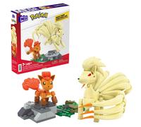 Mega Pokémon Evolución de Vulpix Pack 2 Figuras (Vulpix y Ninetales) 145 Bloques de construcción, Juguete +7 años (Mattel HTH79)