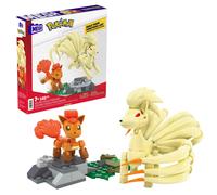 Mega Pokémon Evolución de Vulpix Pack 2 Figuras (Vulpix y Ninetales) 145 Bloques de construcción, Juguete +7 años (Mattel HTH79)