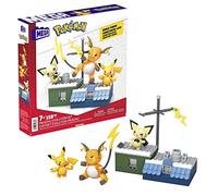 Mega Pokémon Evoluciones de Pikachu Pack 3 Figuras (Pichu, Pikachu y Raichu) Bloques de construcción, Juguete +7 años (Mattel HKT23)
