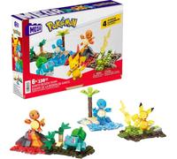 Mega Pokémon - Juego de Juguetes de construcción Kanto Region Team con 130 Piezas, 4 Personajes articulados y articulados, 2 Pulgadas de Alto, para niños
