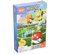 MEGA Pokemon Kanto Partners, Incluye Bulbasaur, Charmander, Squirtle y Pikachu, Juego de Bloques de construcción, GCN21
