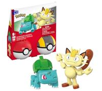 MEGA Pokémon Moewth & Bulbasaur - Juguete de construcción para niños de 6 años