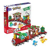 Mega Pokémon Tren Festivo Juguetes de construcción con 4 Figuras articuladas, 373 Piezas, Idea de Regalo para niños y niñas, HHP69