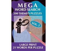 Mega Word Search: 200 Large Print Themed Puzzles