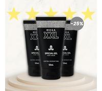 MEGA XXL Gel para pene - 50 ml crema para agrandamiento del pene - Alargar el pene y hacer más grueso - Para mayor longitud, circunferencia y estabilidad - Cuidado íntimo eficaz para hombres (3)
