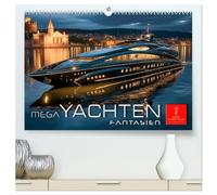 Mega Yachten Fantasien (hochwertiger Premium Wandkalender 2026 DIN A2 quer), Kunstdruck in Hochglanz: Mega Yachten Fantasien - eine Welt des innovativen Designs und der fesselnden Schönheit