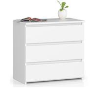 Megaastore - Cómoda con cajones, color blanco