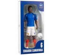 Megableu FFF Camavinga - Figura de fútbol Grande (6 a 20 cm), diseño de fútbol Grande y articulado con 10 Puntos, con Licencia Oficial del Equipo de Francia, Juguete de fútbol con Globo, Idea de