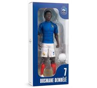 Megableu FFF Dembélé #7-20 cm - Figura de fútbol Grande Realista y articulada con 10 Puntos - Licencia Oficial del Equipo de Francia - Juguete de fútbol con Globo - Idea de Regalo Fan Bleus