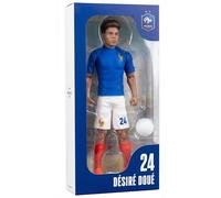 Megableu - Figura FFF Dessiré dotada n.º 24-20 cm - Figura Grande de fútbol Realista y articulada con 10 Puntos - Licencia Oficial del Equipo de Francia - Juguete de fútbol con Globo - Idea de Regalo