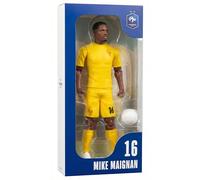 Megableu - Figura FFF Maignan Nº 16-20 cm - Figura Grande de fútbol articulada 10 Puntos - Licencia Oficial del Equipo de Francia - Juguete de fútbol guardián con Globo - Regalo Fan Bleus