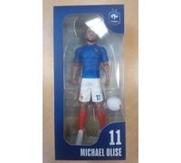 Megableu - Figura FFF Olise Nº 11-20 cm - Figura Grande de fútbol articulada 10 Puntos - Licencia Oficial del Equipo de Francia - Juguete de fútbol con Globo - Idea de Regalo Supporter Blues
